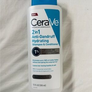 CeraVe 2-in-1 Anti-Dandruff Hydrating Shampoo & Conditioner - White/Blue
